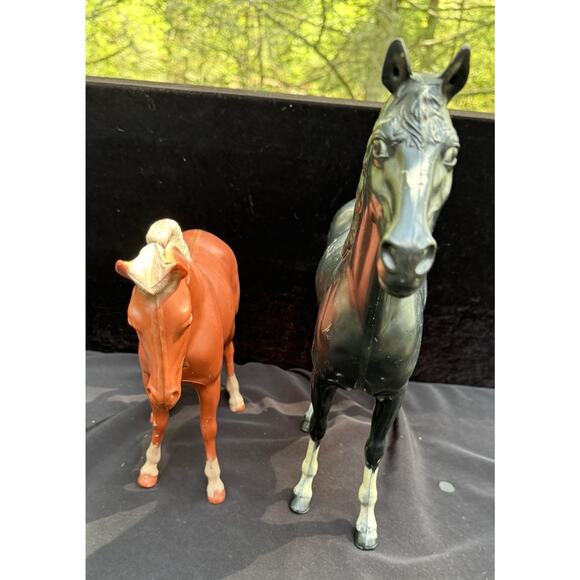 Rare Vintage Louis Marx Thunderbolt & Poncho 1960's Best Of the West Horses - Picture 4 of 12